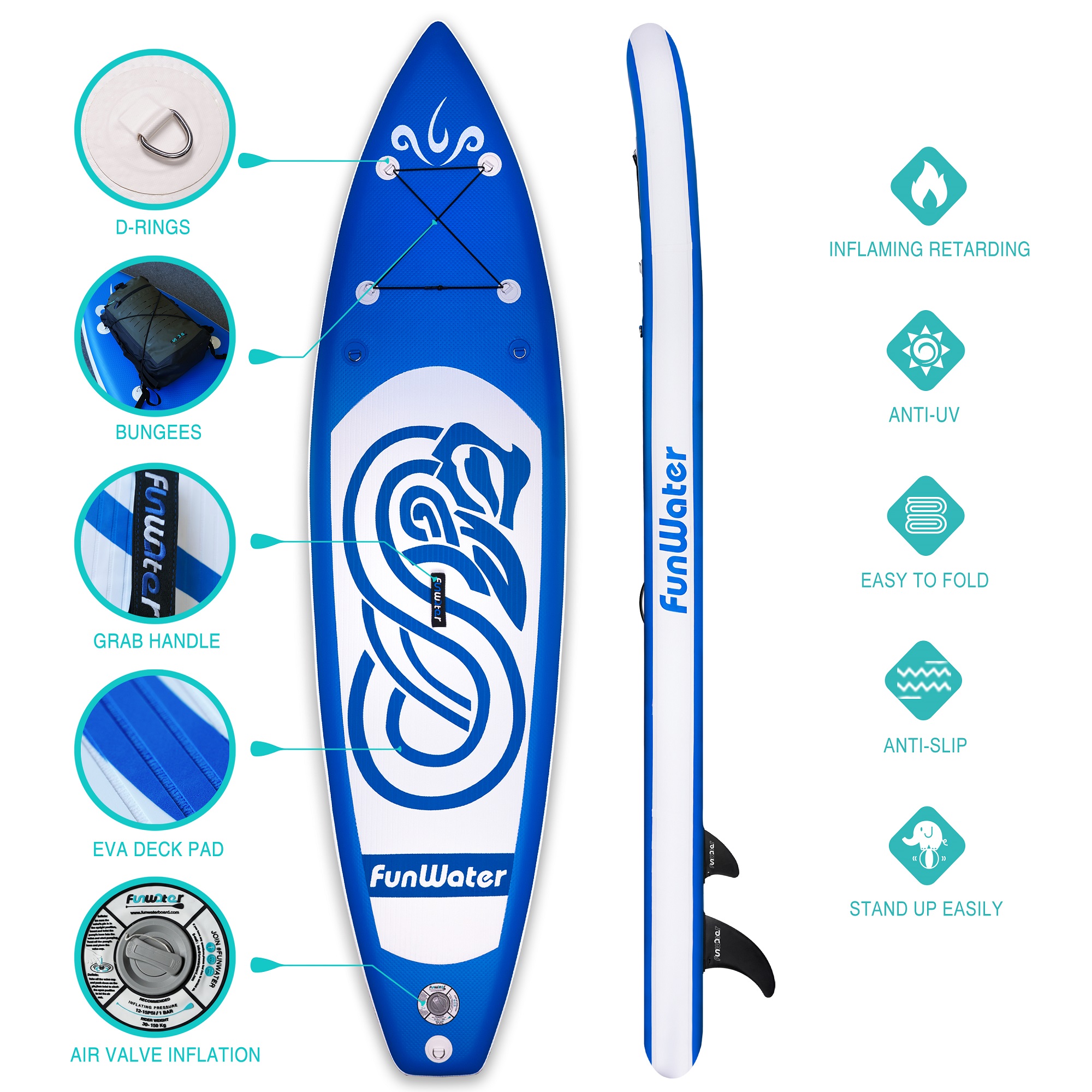 FunWater nafukovací paddleboard RAINBOW SNAKE